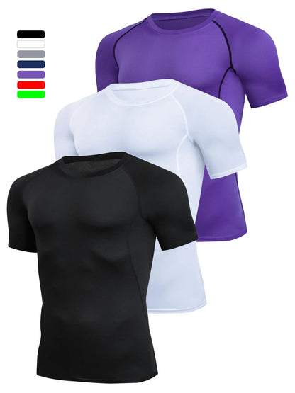 Compression Contrast Binding T-shirt