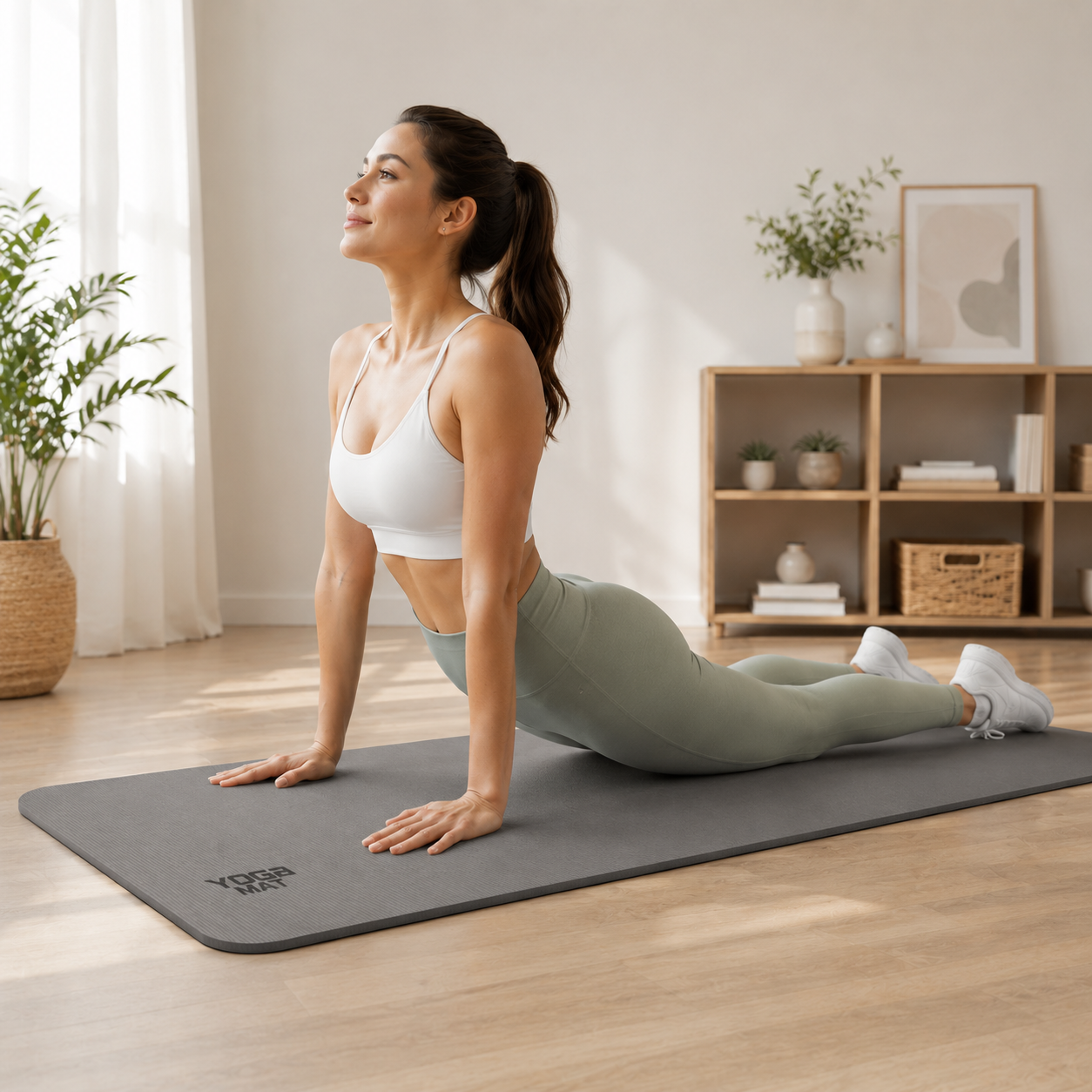 Non Slip Thick Fitness Mats with Storage Bag