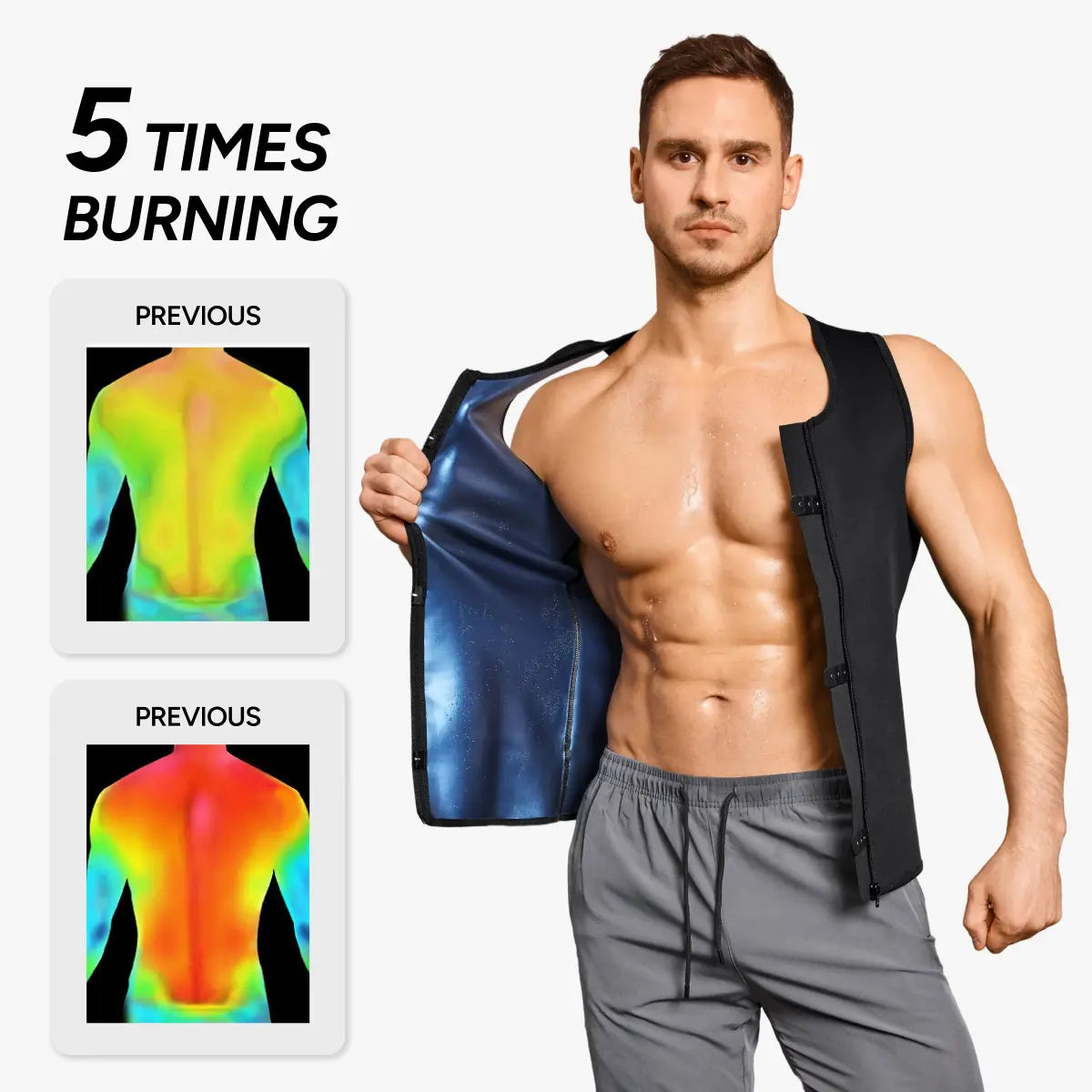 Sauna Sports Vest Suit Top